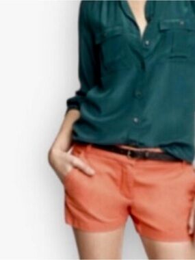 J. Crew Dark Orange Broken In Chino shorts 2